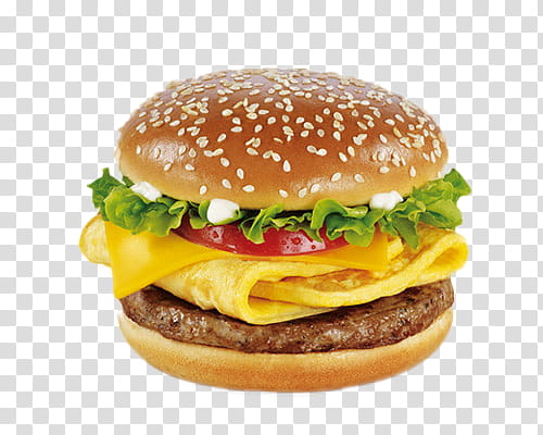 McDonald s, cheese burger with egg transparent background PNG clipart