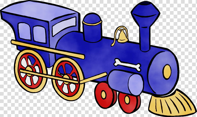 locomotive mode of transport train rolling, Watercolor, Paint, Wet Ink, Rolling , Vehicle, Railroad Car, Steam Engine transparent background PNG clipart