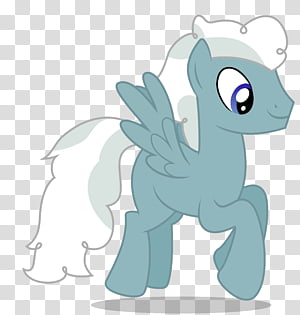 standing gray pony with white hair illustration transparent background PNG clipart thumbnail