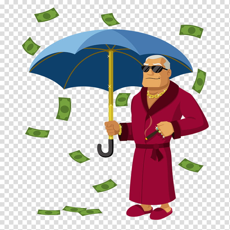 Umbrella, Millionaire, Billionaire, Drawing, 1000000, Wealth, Cartoon transparent background PNG clipart