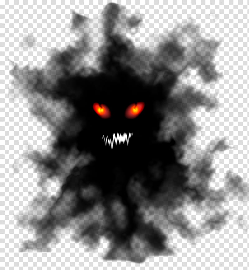 Scary Smoke Face Halloween dark light creature transparent background PNG clipart