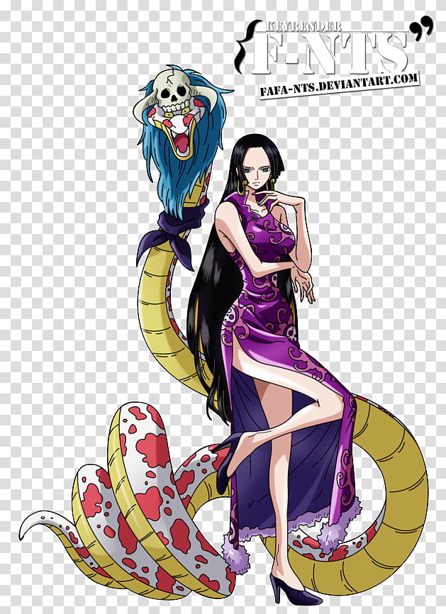 Boa Hancock, One Piece Render, One Piece female character with snake illustration transparent background PNG clipart