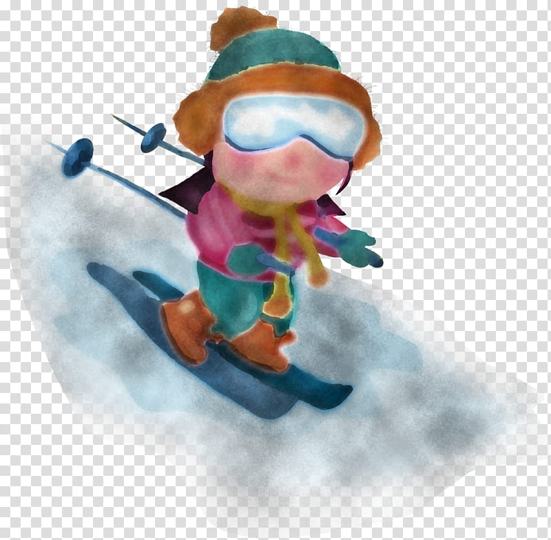 skier skiing cartoon snow ski, Recreation, Winter Sport, Winter
, Animation, Figurine transparent background PNG clipart