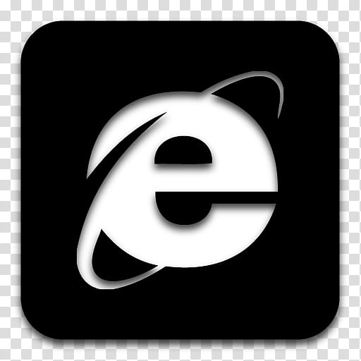 Black N White Black And White Internet Explorer Icon Transparent Background Png Clipart Hiclipart