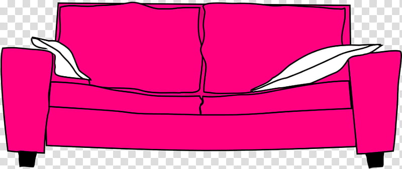 Pink, Couch, Pillow, Chair, Bed, Living Room, Throw Pillows, Sofa Bed transparent background PNG clipart