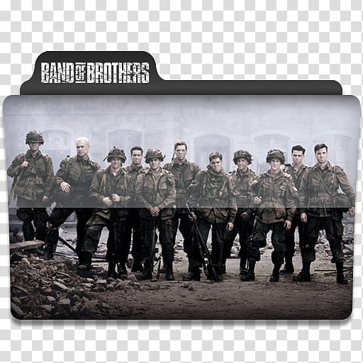 Windows TV Series Folders A B, Band of Brothers cover folder icon transparent background PNG clipart