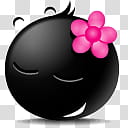 iconos cute zip, iconos negro con rosa (), face sleeping transparent background PNG clipart