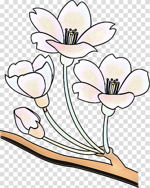 Flower Line Art, Floral Design, Cherry Blossom, Cherries, Drawing, Petal, Sour Cherry, Peach transparent background PNG clipart