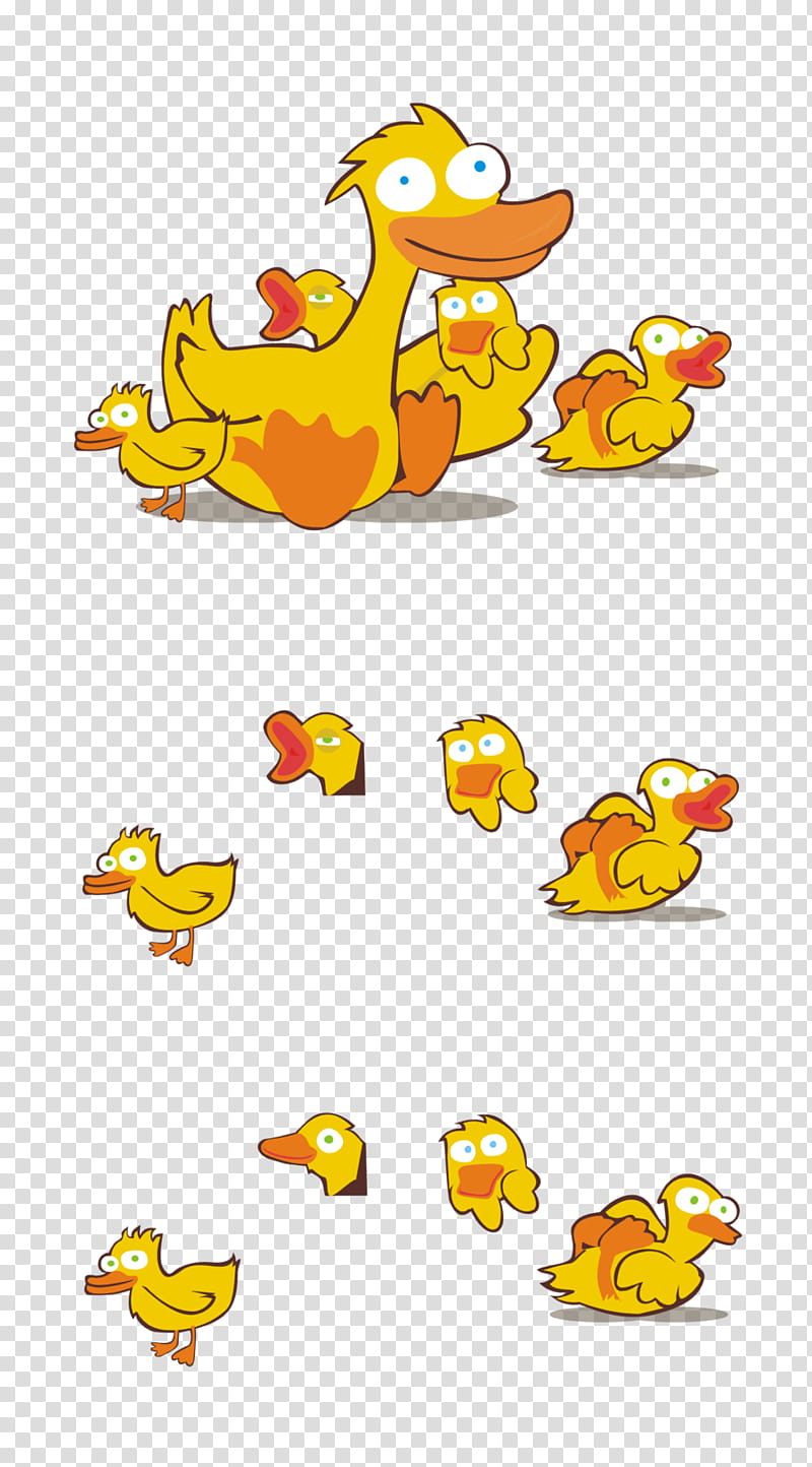 Water, Duck, Line, Beak, Design M Group, Animal, Yellow, Bird transparent background PNG clipart