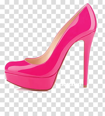 pink leather stiletto pump transparent background PNG clipart