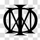 Dream Theater Windows icon, dt_stroked_, black MW III symbol transparent background PNG clipart
