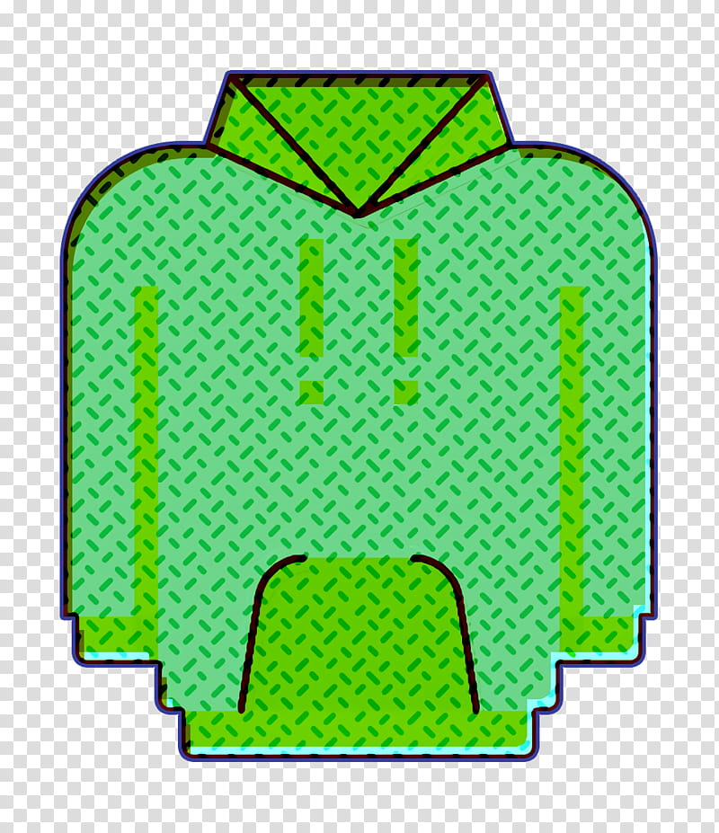 Clothes icon Hoodie icon Sweatshirt icon, Green, Clothing, Line, Sleeve transparent background PNG clipart