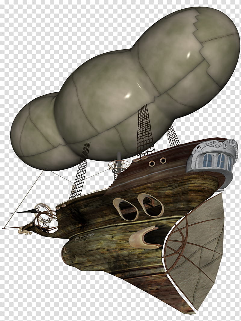 Sky Ship , brown and gray boat graphic transparent background PNG clipart
