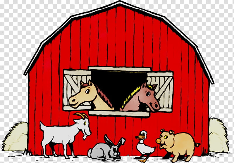 Building, Barn, Cattle, Silhouette, Farm, Live, Animal, Barnyard transparent background PNG clipart