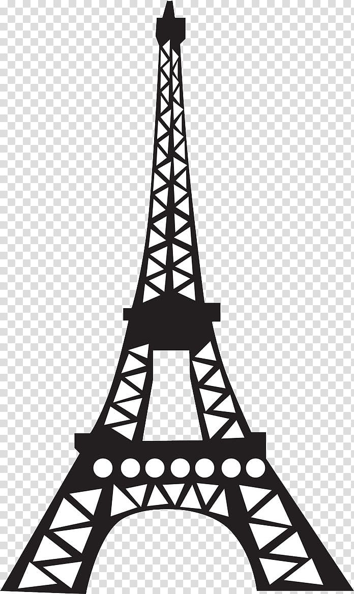 Eiffel Tower Drawing, Cartoon, Silhouette, Paris, Landmark, Blackandwhite, National Historic Landmark transparent background PNG clipart
