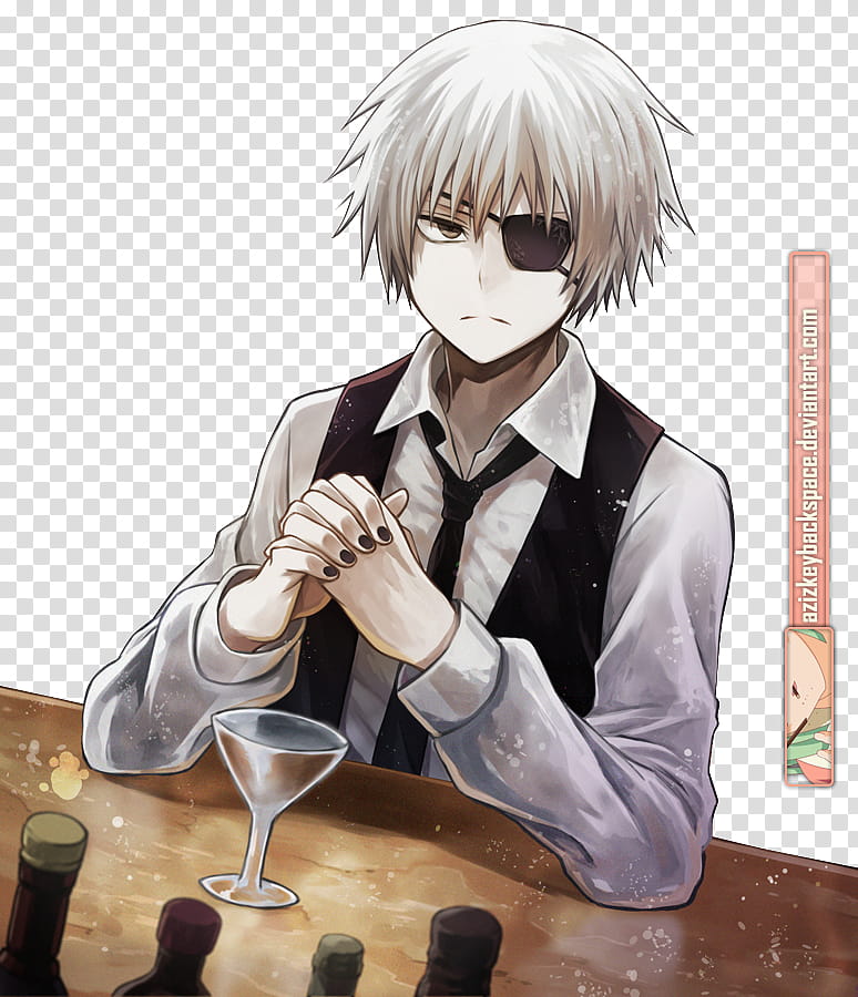 Kaneki Ken (Tokyo Ghoul), Render, man leaning on table transparent background PNG clipart