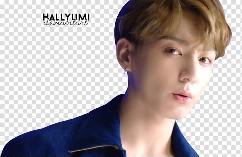 BTS DNA MV, BTS Jongkook wearing blue collared top transparent background PNG clipart
