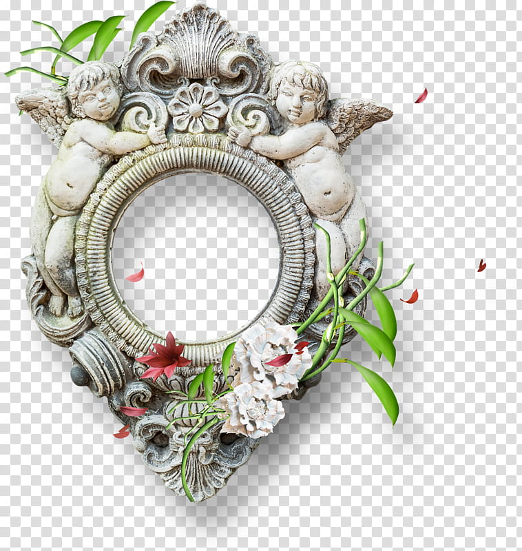 Flower Wreath Frame, Frames, Wood Carving, Sculpture, Statue, Mirror, Interior Design, Oval transparent background PNG clipart