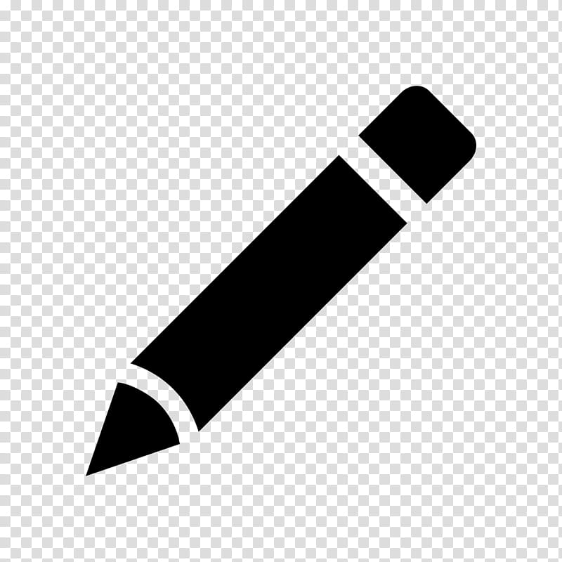 Pencil Icon, Editing, Drawing, Icon Design, Logo, Line, Blackandwhite transparent background PNG clipart