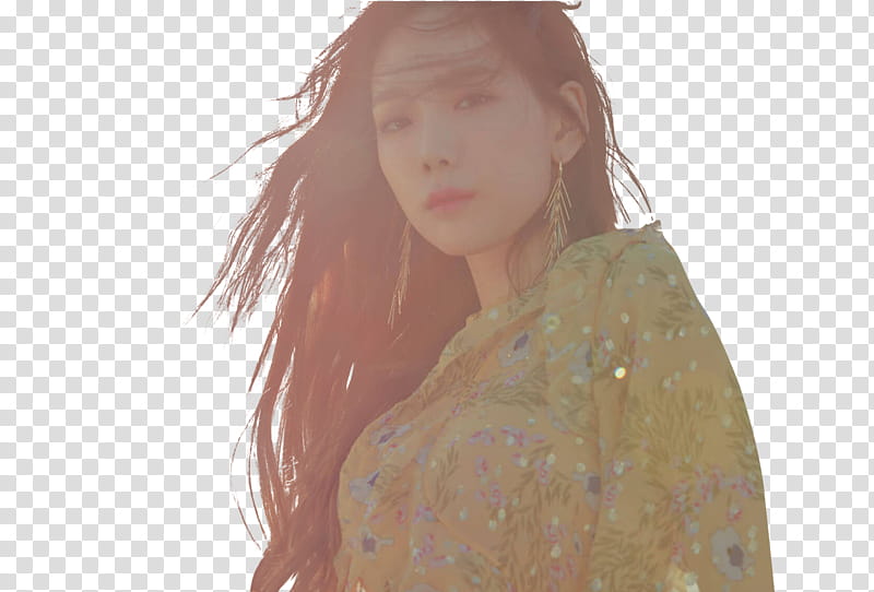 TAEYEON SNSD Something New, woman wearing yellow shirt transparent background PNG clipart