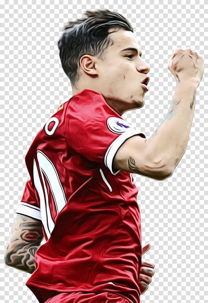 Mohamed Salah, Watercolor, Paint, Wet Ink, Philippe Coutinho, Liverpool Fc, Football, Football Player transparent background PNG clipart
