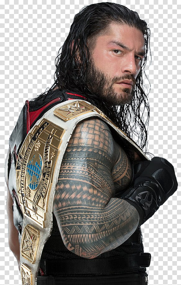 Roman Reigns IC Champion new  transparent background PNG clipart