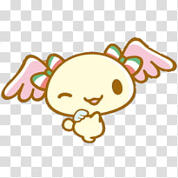 Iconos Cinnamoroll, Cinnamoroll By; MinnieKawaiitutos (), winking yellow, pink, and green character illustration transparent background PNG clipart