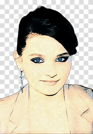 Watercolor Retro, Pop Art, Vintage, Eyebrow, Eyelash, Forehead, Cheek, Portrait transparent background PNG clipart thumbnail