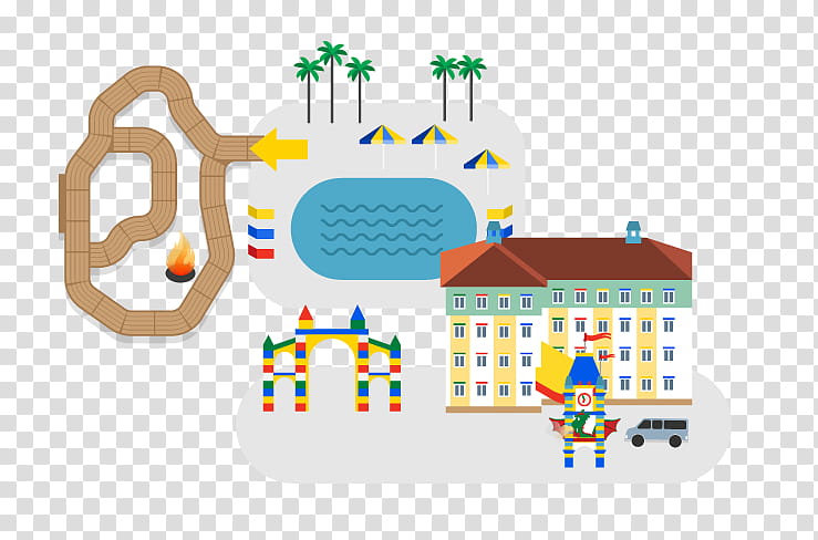 Park, Legoland, Amusement Park, Text, Map, Florida, Line, Area transparent background PNG clipart