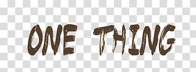 s, one thing text transparent background PNG clipart