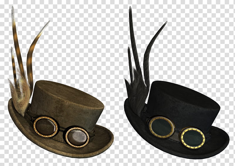 Gothic Hat, black and brown hats transparent background PNG clipart