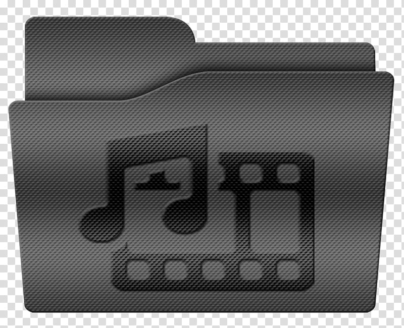 Dark fiber folder, black music file folder icon transparent background PNG clipart