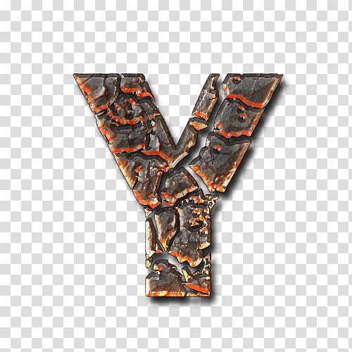 Lava Alphabetical , black and orange letter Y illustration transparent background PNG clipart