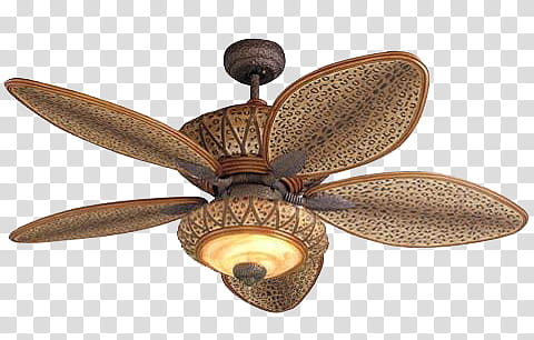 Things found in the study, brown -blade ceiling fan transparent background PNG clipart