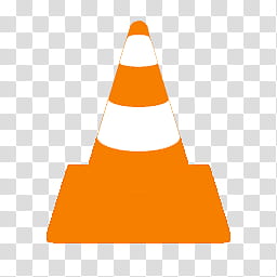 Mac OS X Mavericks icons, VLC, orange road cone transparent background PNG clipart