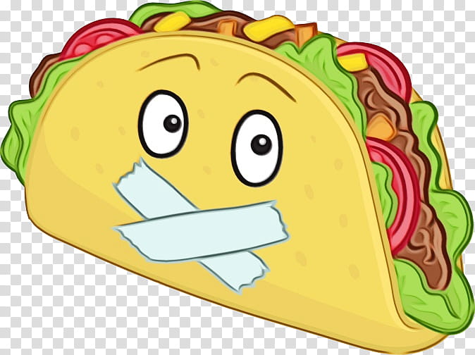 Junk Food, Taco, Mexican Cuisine, Tacosnack, Taco, Wheat Tortilla, Cartoon, Drawing transparent background PNG clipart