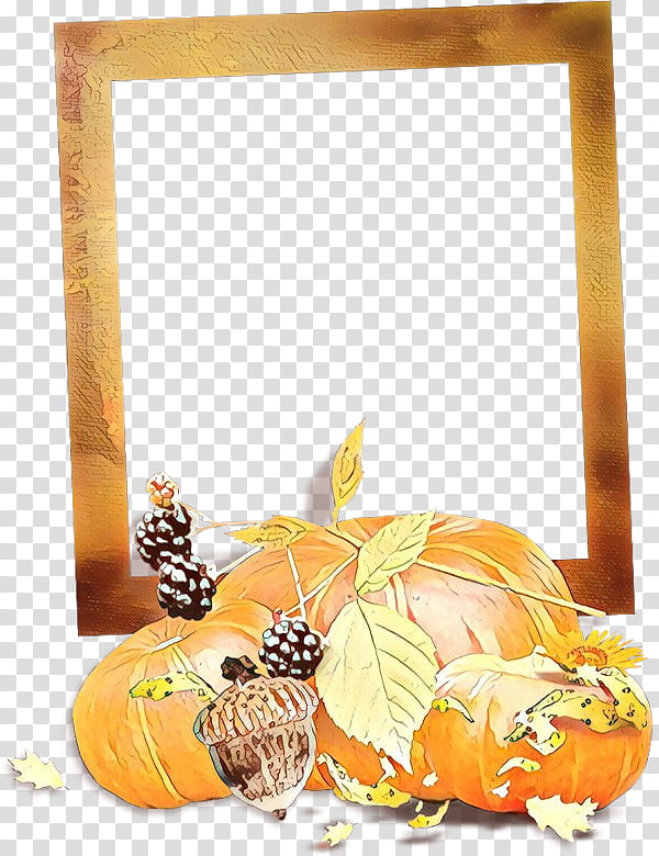 frame, Cartoon, Orange, Cucurbita, Leaf, Pumpkin, Frame, Gourd transparent background PNG clipart
