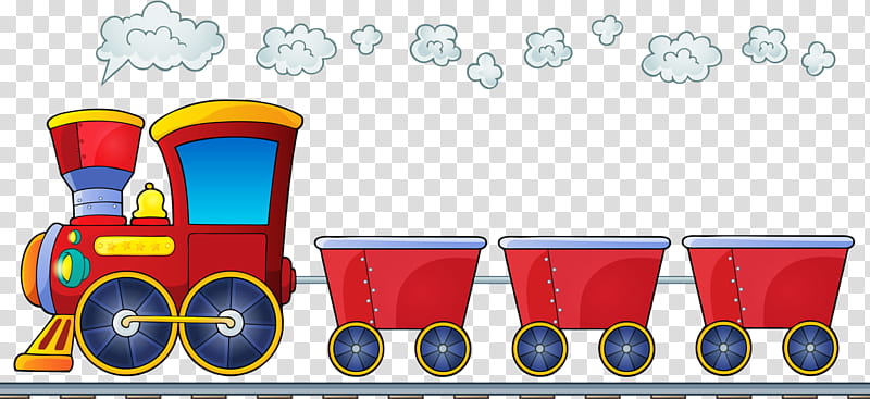 Train, Rail Transport, Locomotive, Track, Cartoon, Railroad Car, Steam Locomotive, Train Station transparent background PNG clipart