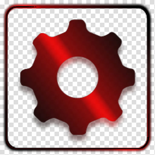 Red Night Ultimate Icons, Gear transparent background PNG clipart