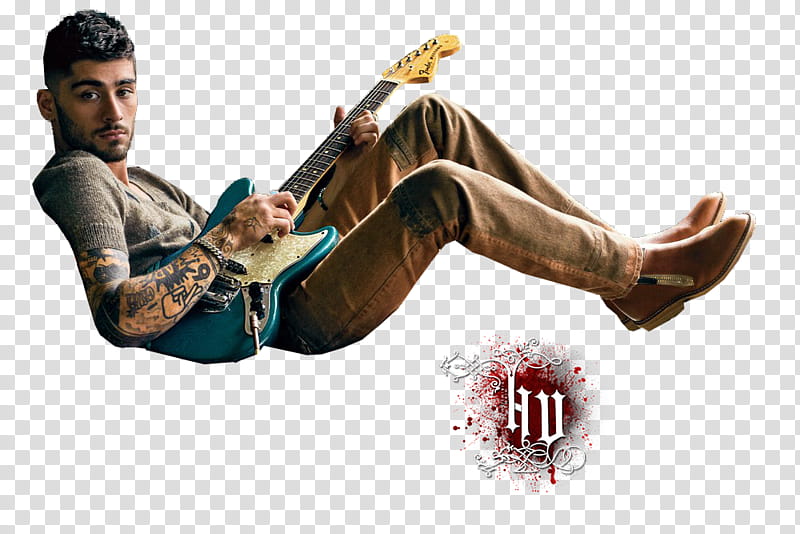 Zayn Malik, Zain Malik holding blue guitar illustration transparent background PNG clipart