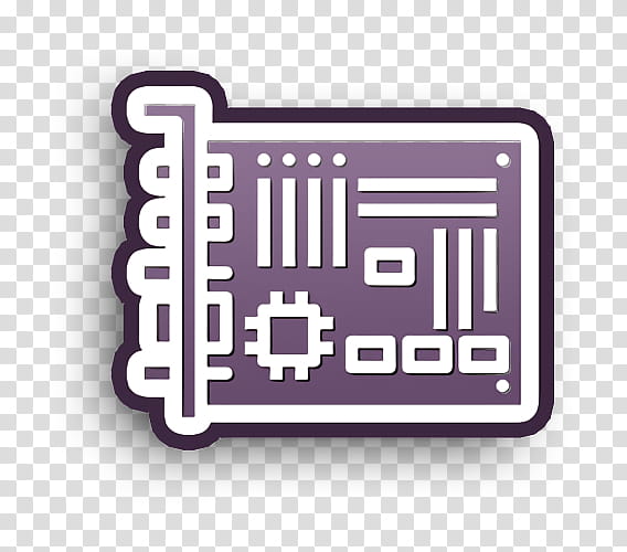 card icon device icon electronic icon, Graphic Icon, Hardware Icon, Motherboard Icon, Text, Violet, Logo, Line transparent background PNG clipart