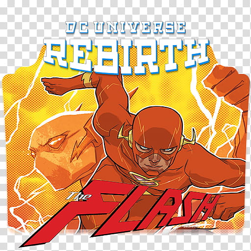 DC Rebirth Icon Folders Vol , The Flash  transparent background PNG clipart