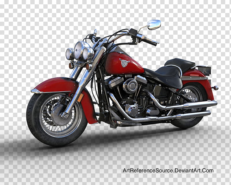 Free Motorcyle, red and black cruiser motorcycle art transparent background PNG clipart