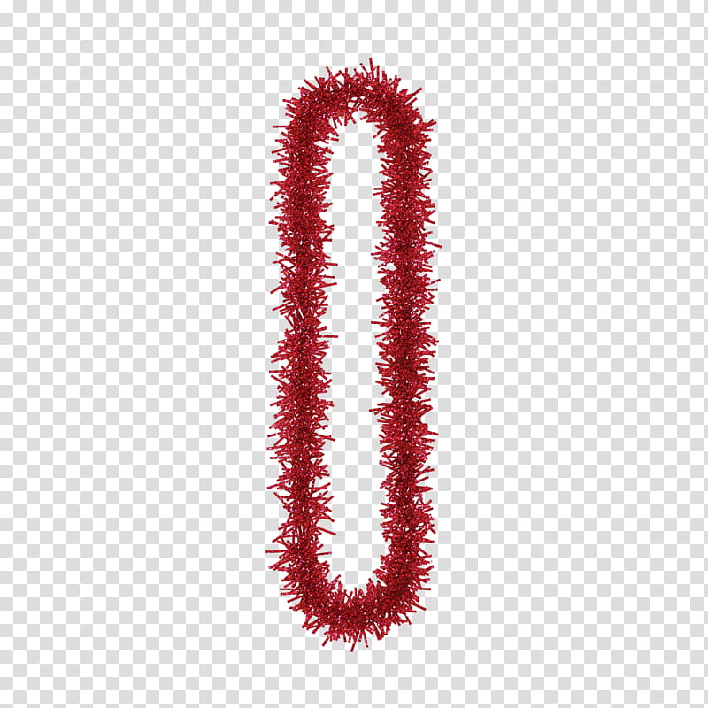TINSEL CAPITAL LETTERS s, red garland decor transparent background PNG clipart