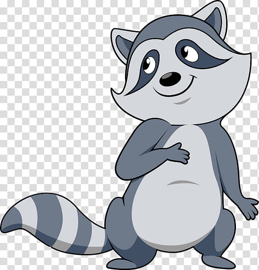 Raccoon, Cartoon, Procyonidae, Animation, Tail, Snout, Animal Figure transparent background PNG clipart