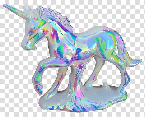 Holo ect, multicolored unicorn ceramic figurine illustration transparent background PNG clipart