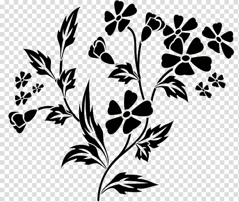 Decorative Brushes, black floral pattern transparent background PNG clipart