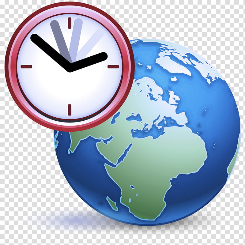 world clock earth globe interior design, Electric Blue transparent background PNG clipart