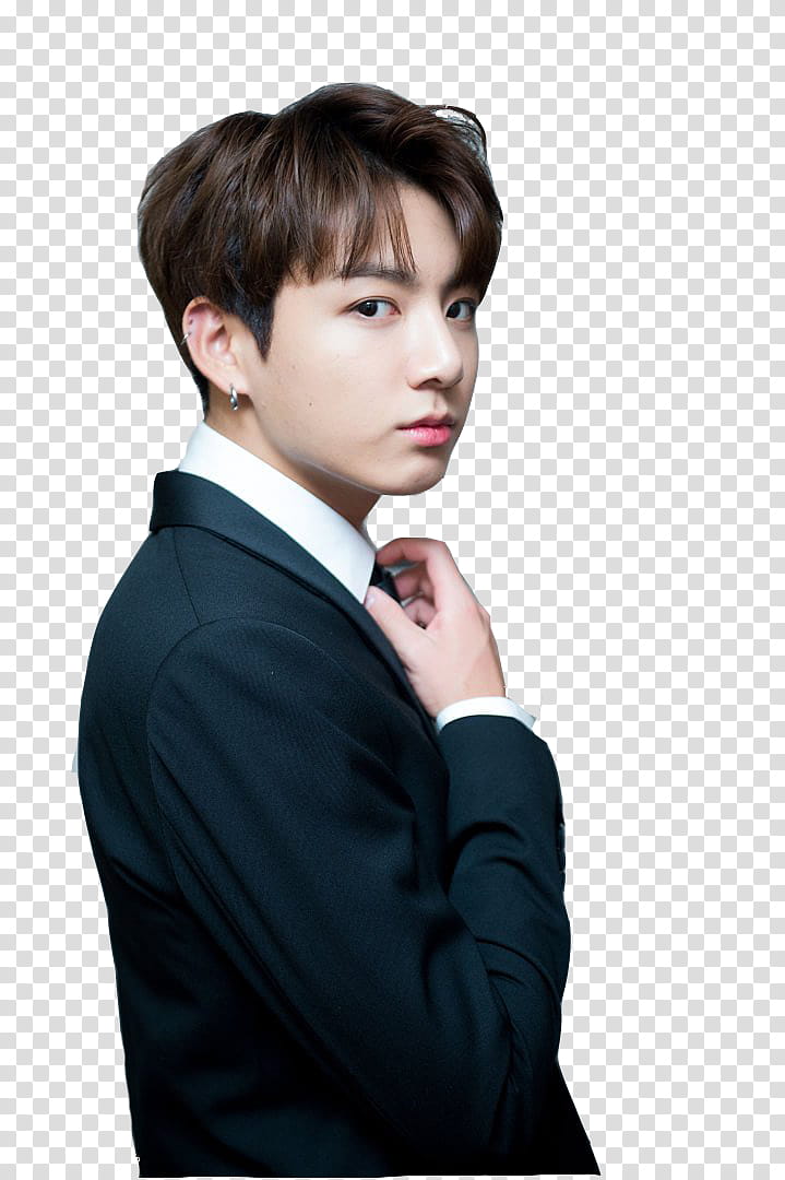 BTS Bangtan Jungkook bground , man wears black coat transparent background PNG clipart