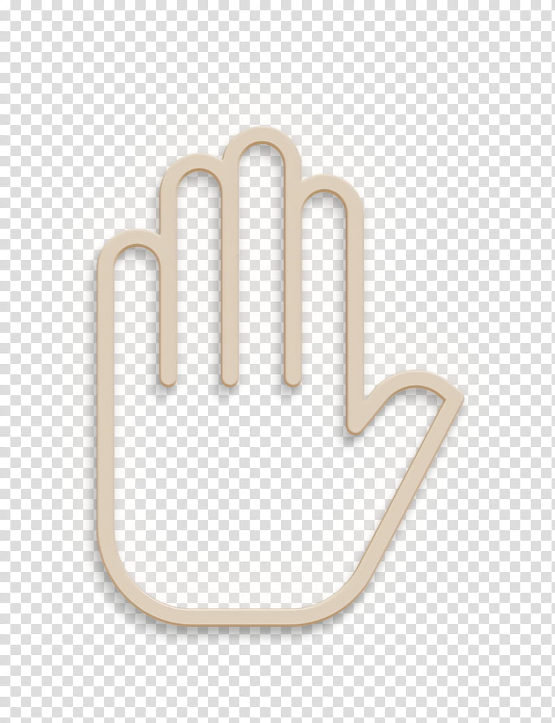 Stop hand silhouette - Free gestures icons